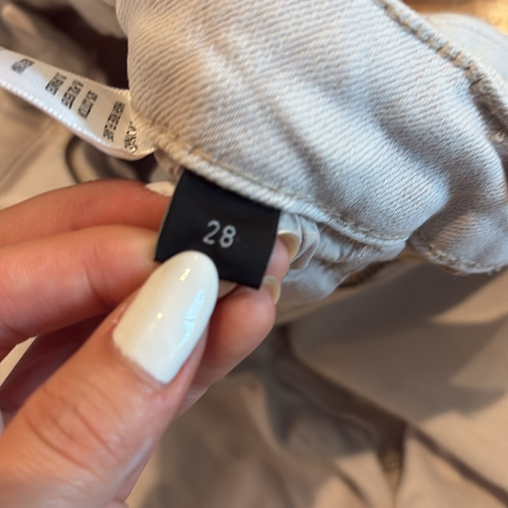 Light Pink High Rise Flare Jeans - Picture 3 of 4